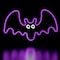 15" Purple LED Neon Style Purple Bat Halloween Window Silhouette